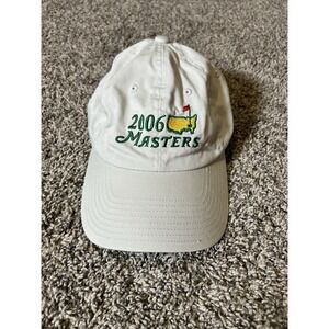 Masters Golf Hat Mens. Beige Baseball Cap ~ 2006 Golfing‎ Course Sports Strap